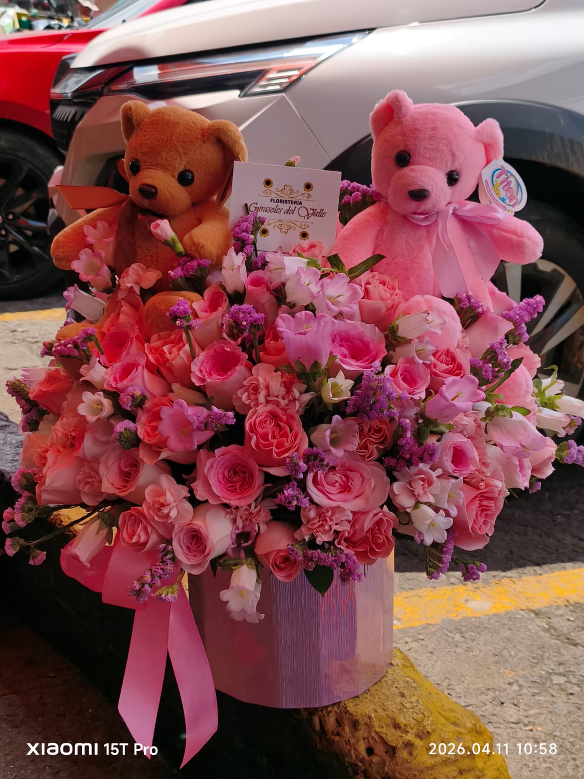 Peluche Rosa — florería CaliFloral Cali