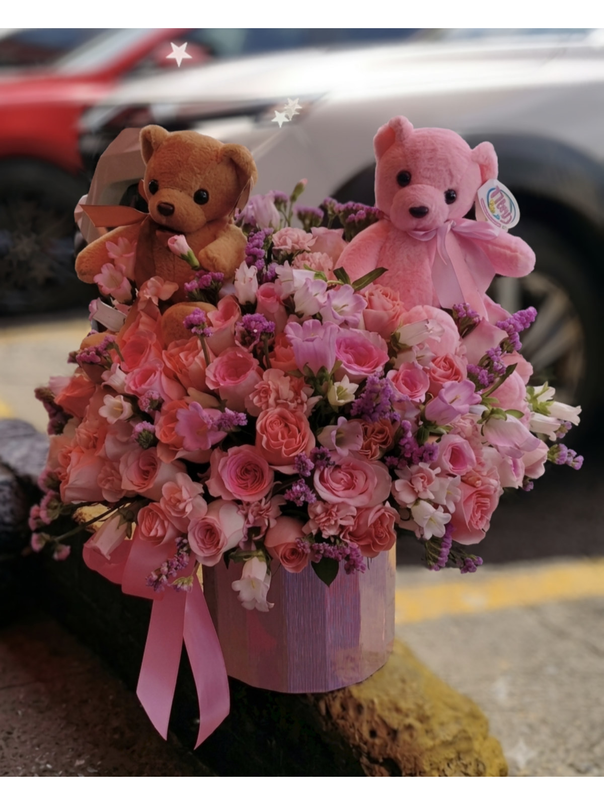 Peluche Rosa — florería CaliFloral Cali