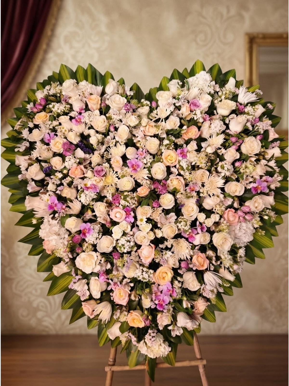 corazón tapizado — florería CaliFloral Cali