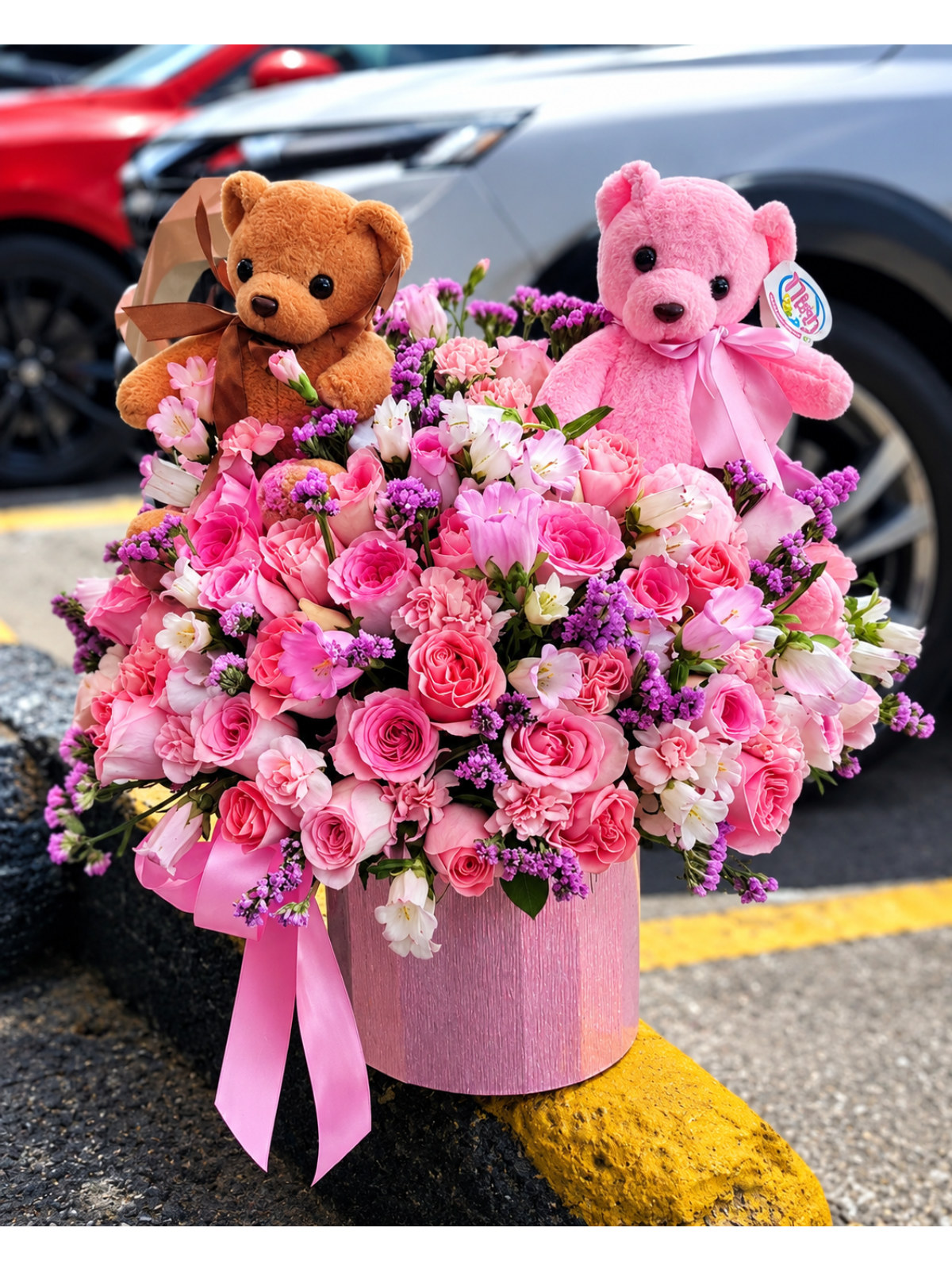 Peluche Rosa — florería CaliFloral Cali